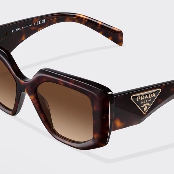 NWT Prada Tortoise Sunglasses with triangle logo - Picture 5 of 11